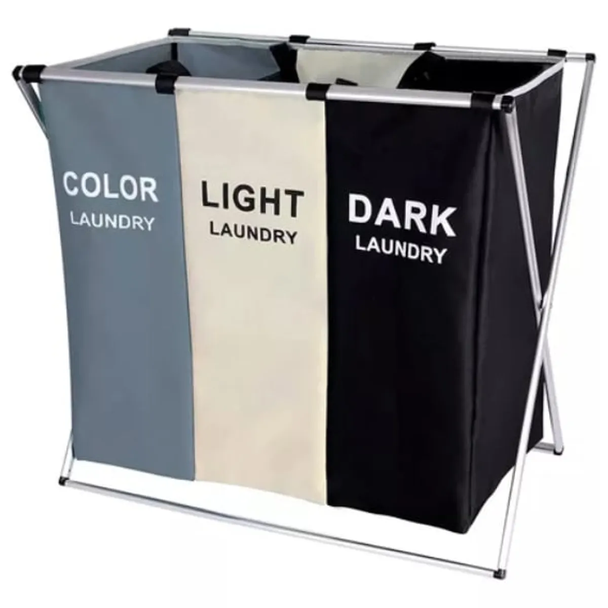 GENERICO - Organizador de cestas de lavandería plegable con 3 separadores