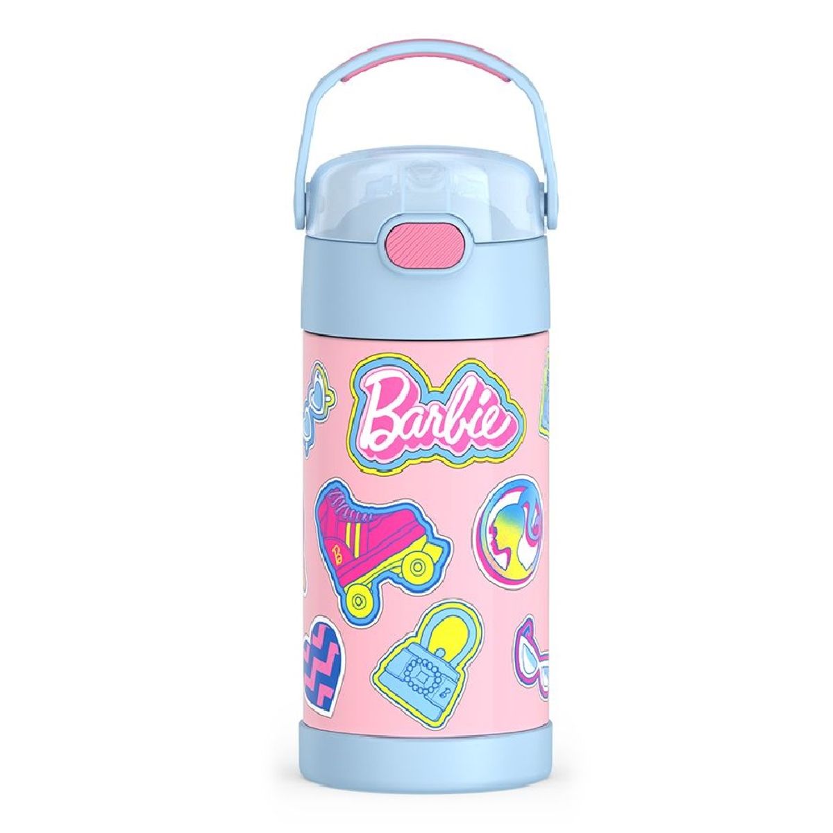 THERMOS - Termo Pitillo Infantil Acero Inoxidable Barbie 12 Onz