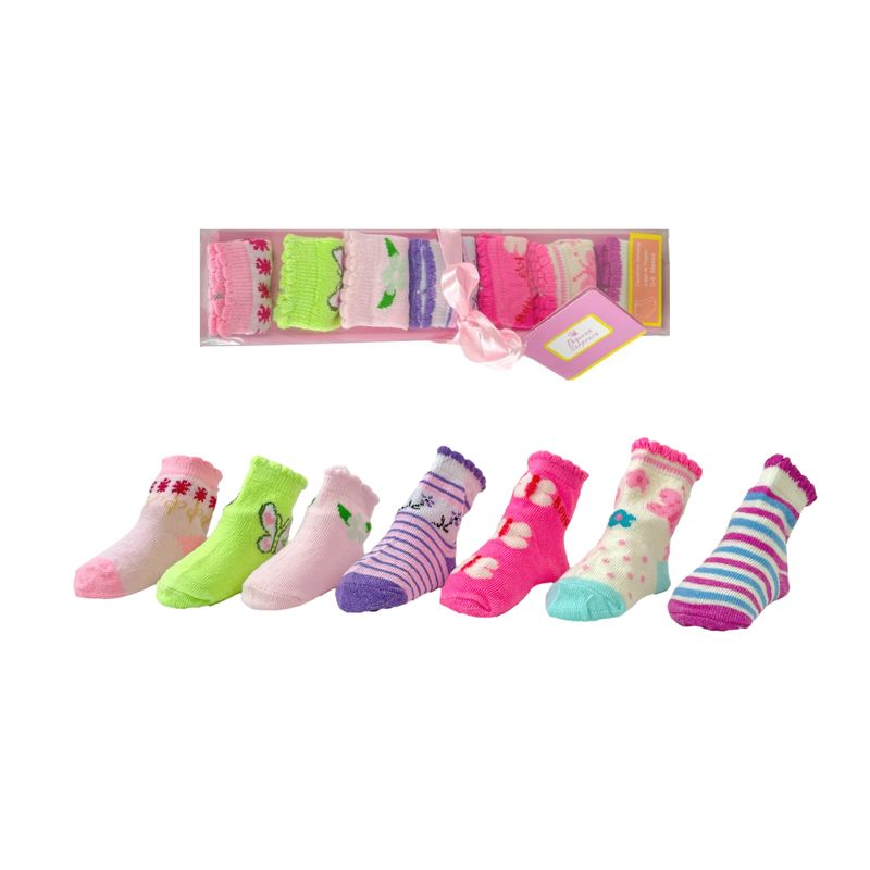 MUNDO BEBE - Medias Para Bebés En Caja Para Niña  X7 Pares_.