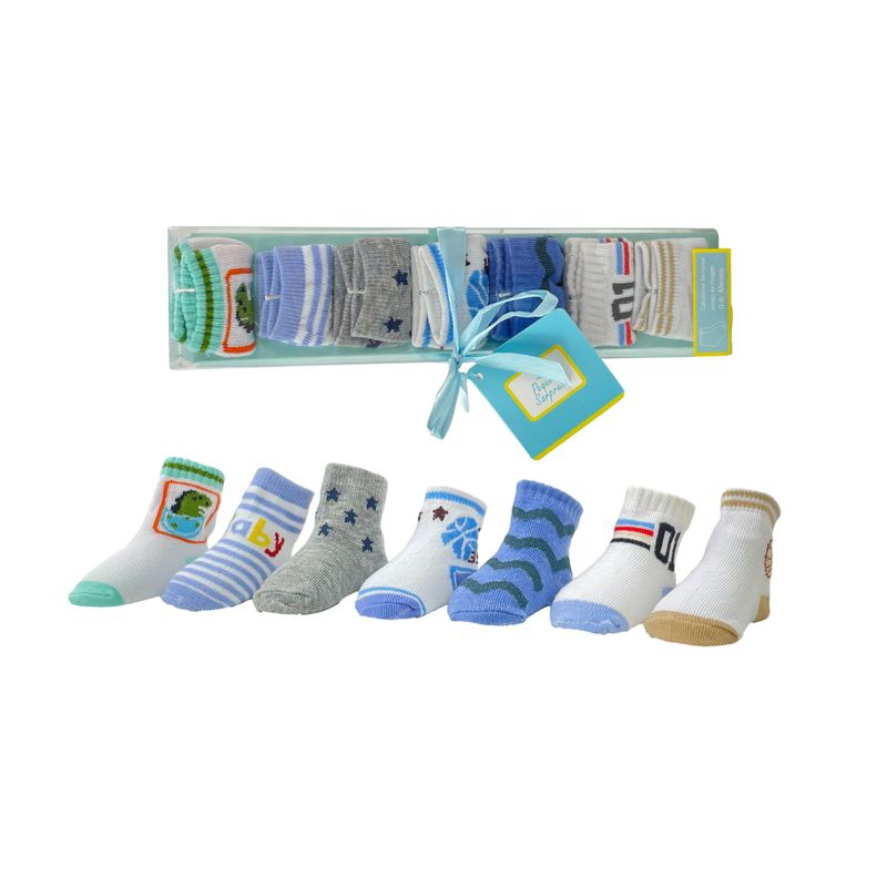 MUNDO BEBE - Medias Para Bebés En Caja Para Niño X7 Pares_.