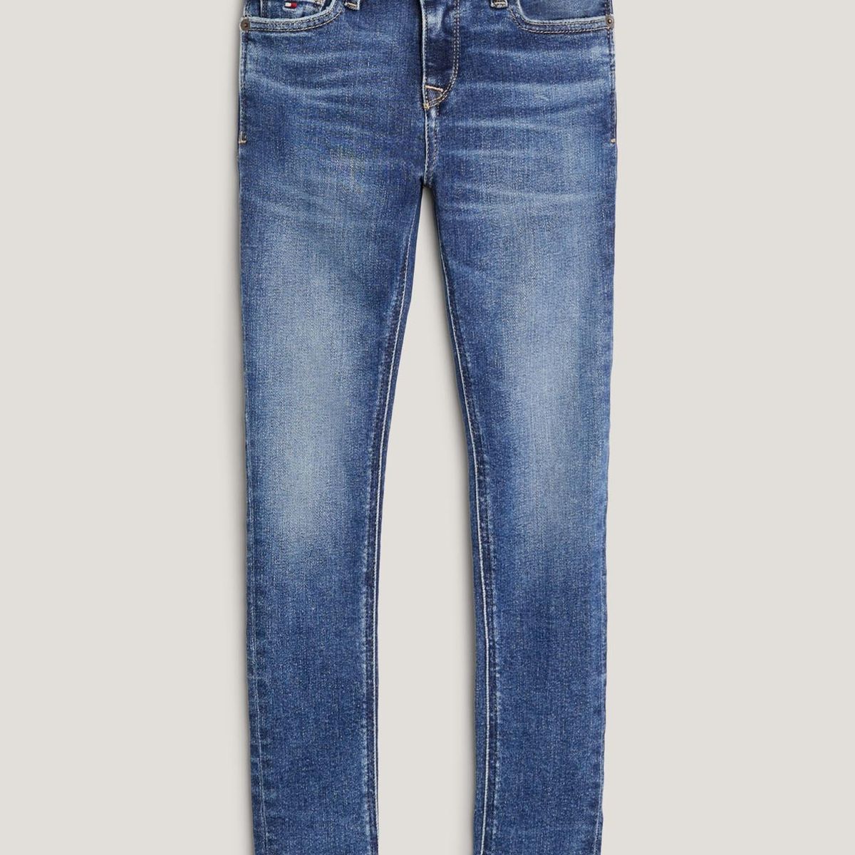 TOMMY HILFIGER - Jeans Azul Niña Nora Ceñidos Con Bajos Sin Rematar Tommy Hilfiger