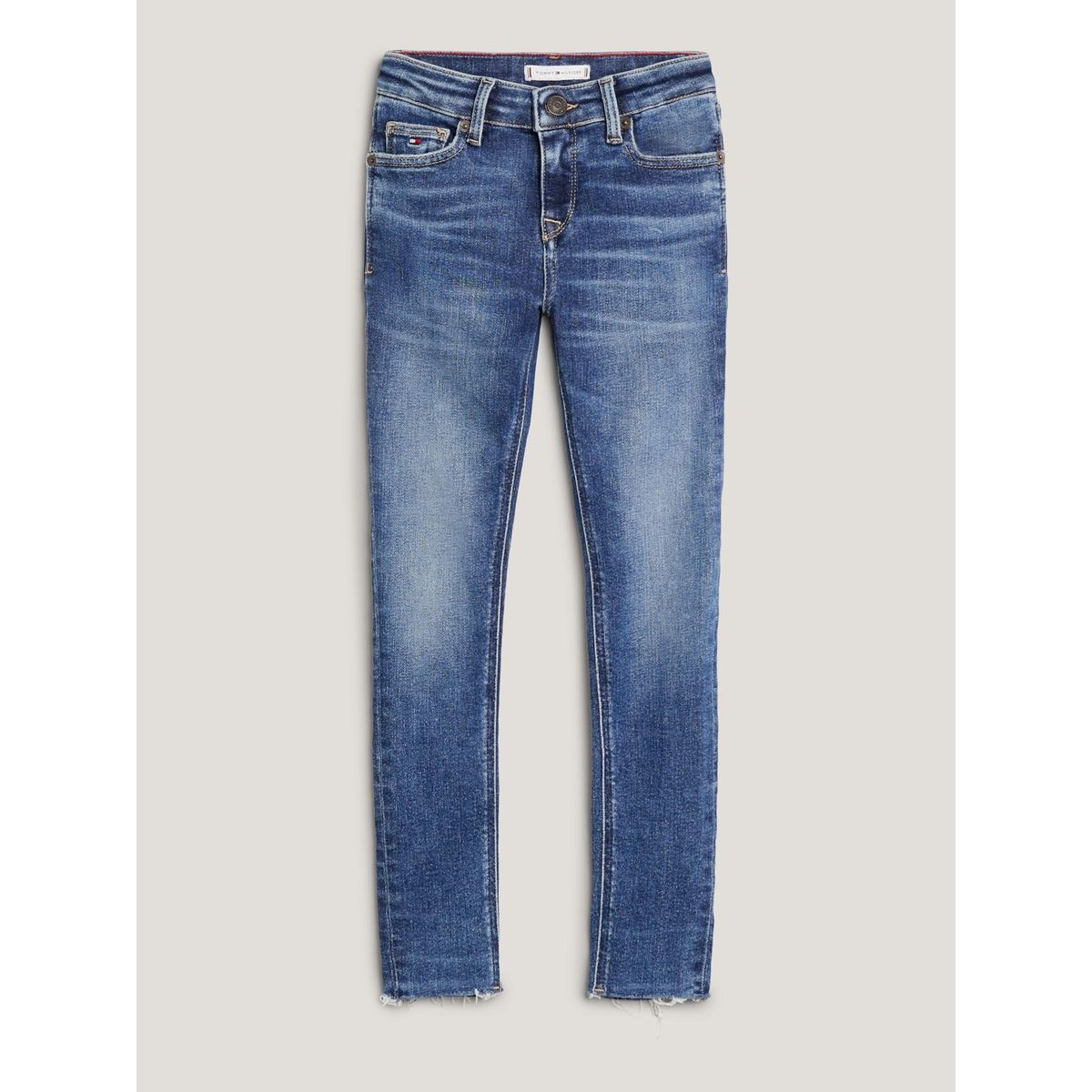 TOMMY HILFIGER - Jeans Azul Niña Nora Ceñidos Con Bajos Sin Rematar Tommy Hilfiger