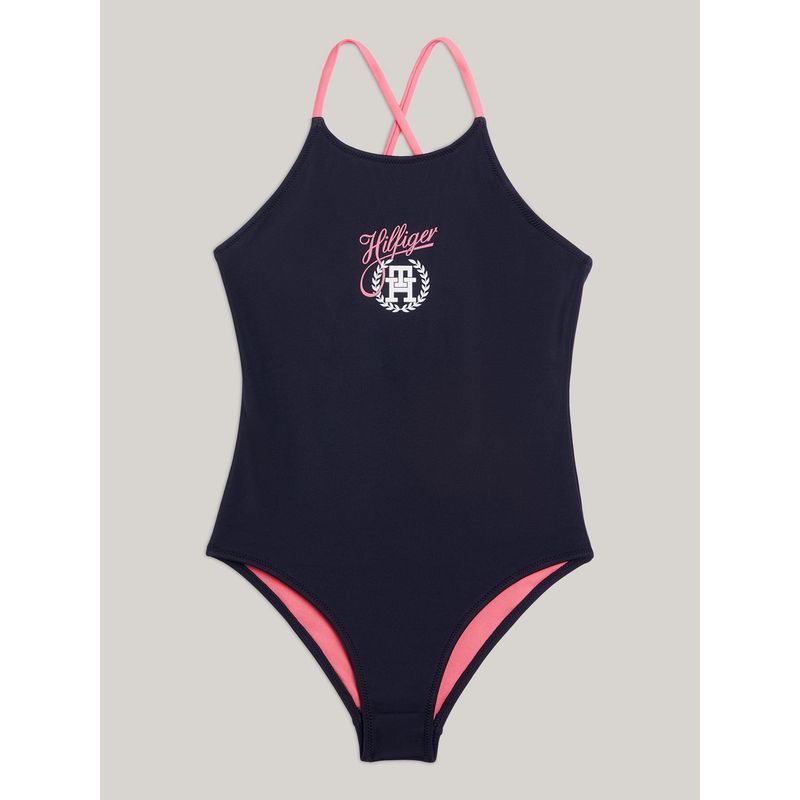 TOMMY HILFIGER - Traje Azul Niña Oscuro De Baño Con Logo Th Original Tommy Hilfiger