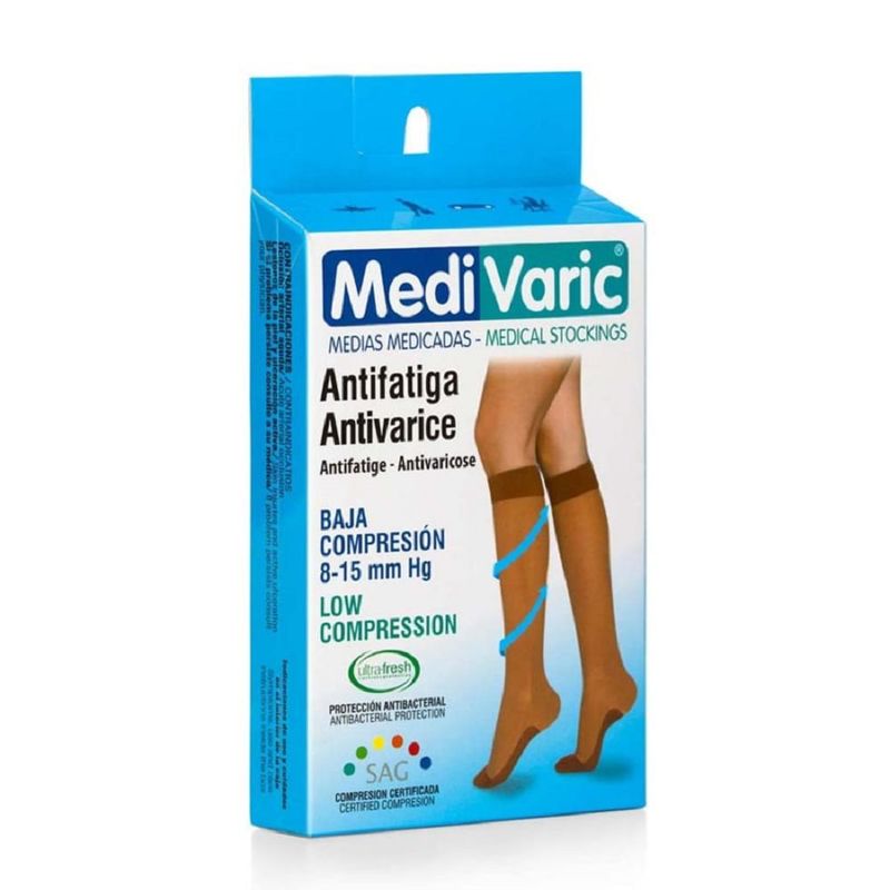 MEDIVARIC - Media Dama Rodilla 8-15 Mmhg Medivaric Transparente