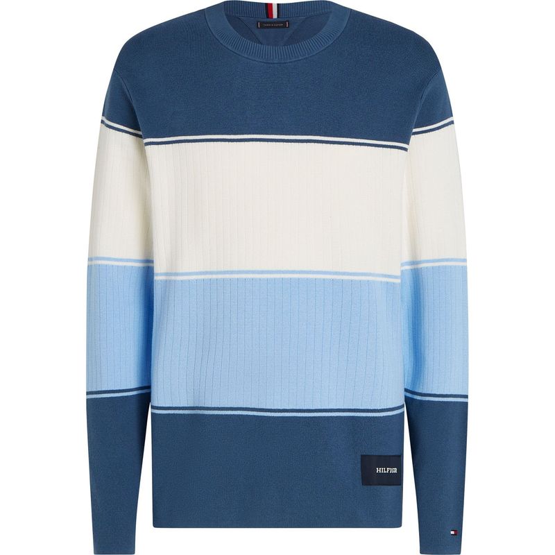 TOMMY HILFIGER - Saco azul color block de corte amplio Tommy Hilfiger