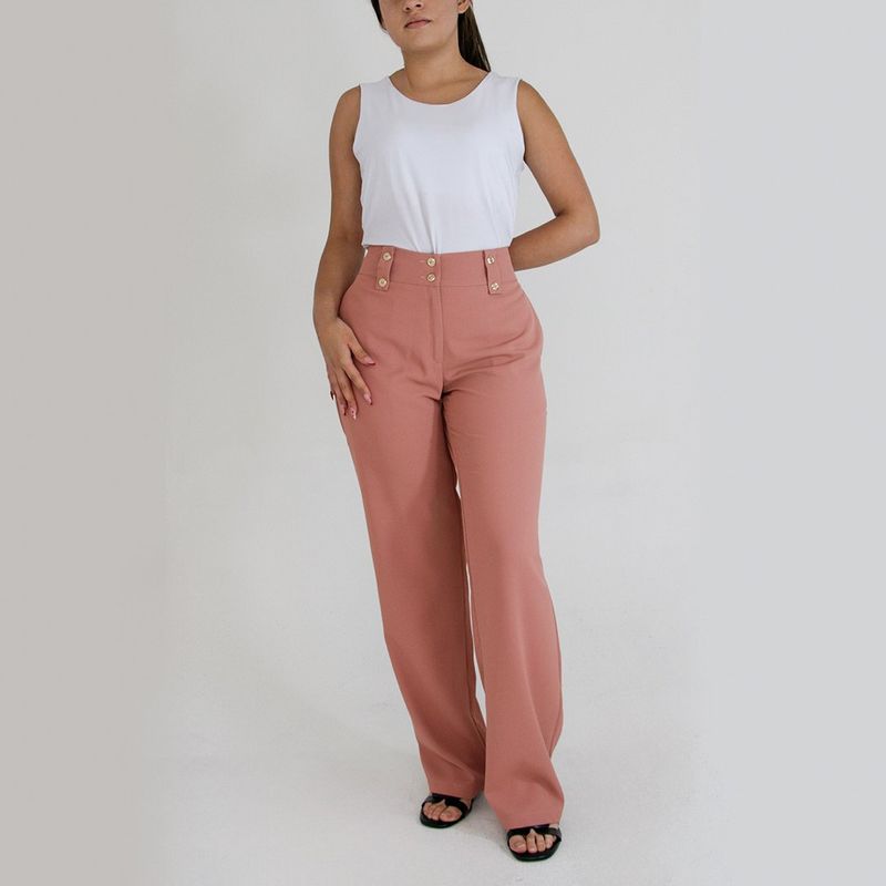 L Y H - Pantalon Para Mujer Rosa Marca L&H