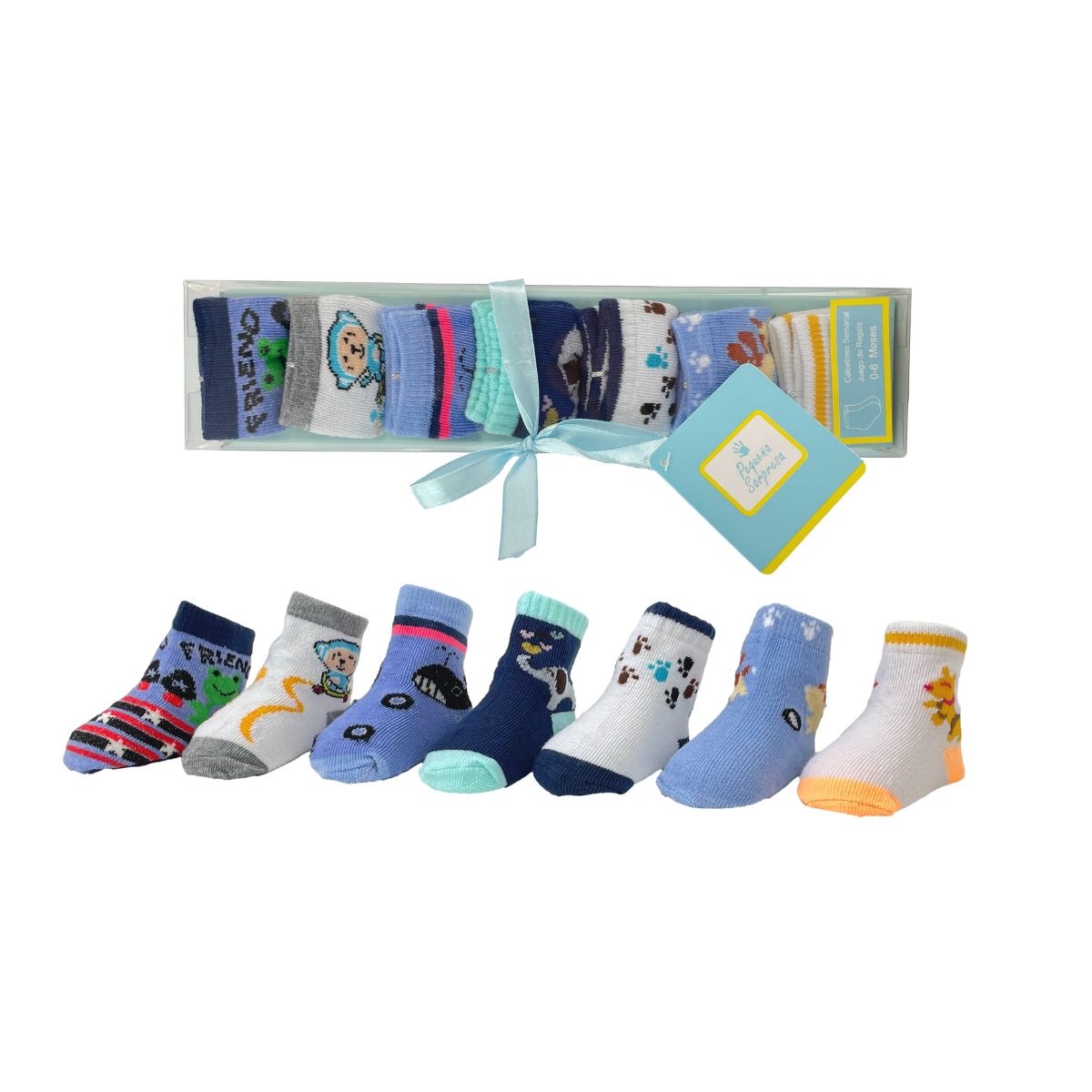 MUNDO BEBE - Medias Para Bebés En Caja Para Niño X7 Pares_.