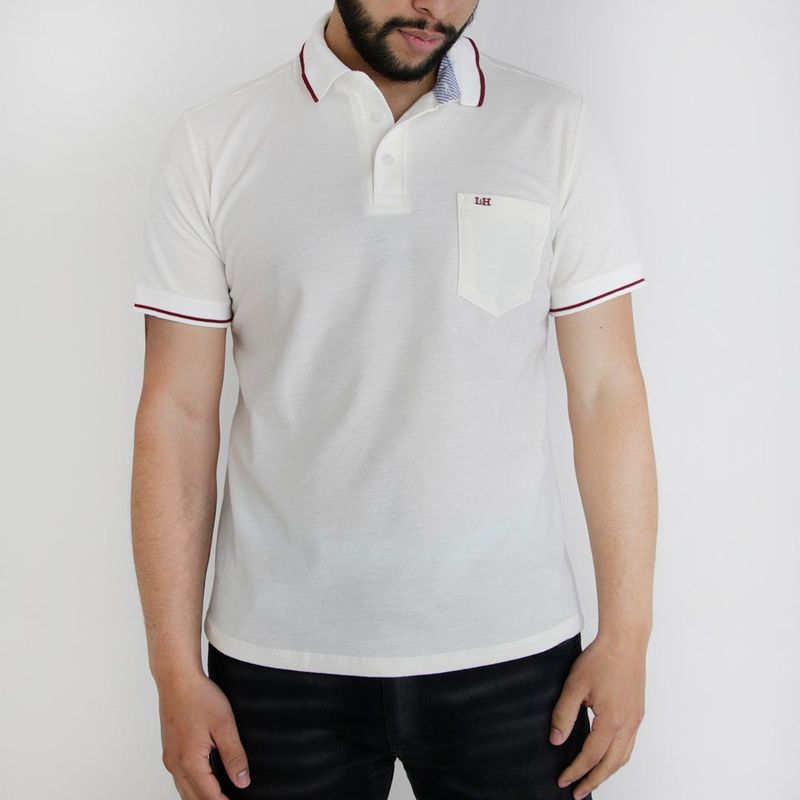 L Y H - Camiseta Para Hombre Manga Corta Hueso Marca L&H