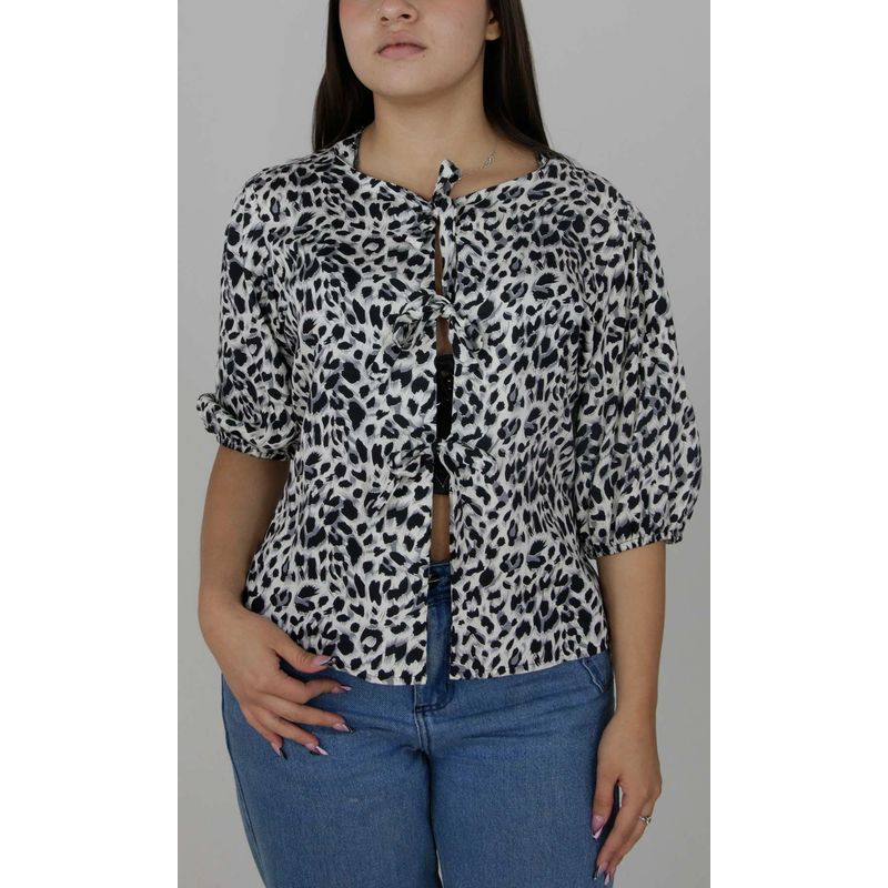 L Y H - Blusa Para Mujer Manga Corta Gris Claro Marca L&H