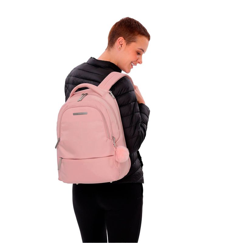 TOTTO - Morral Para Mujer Ejecutivo Adelaide 2 2.0 Rosado Porta PC 14"