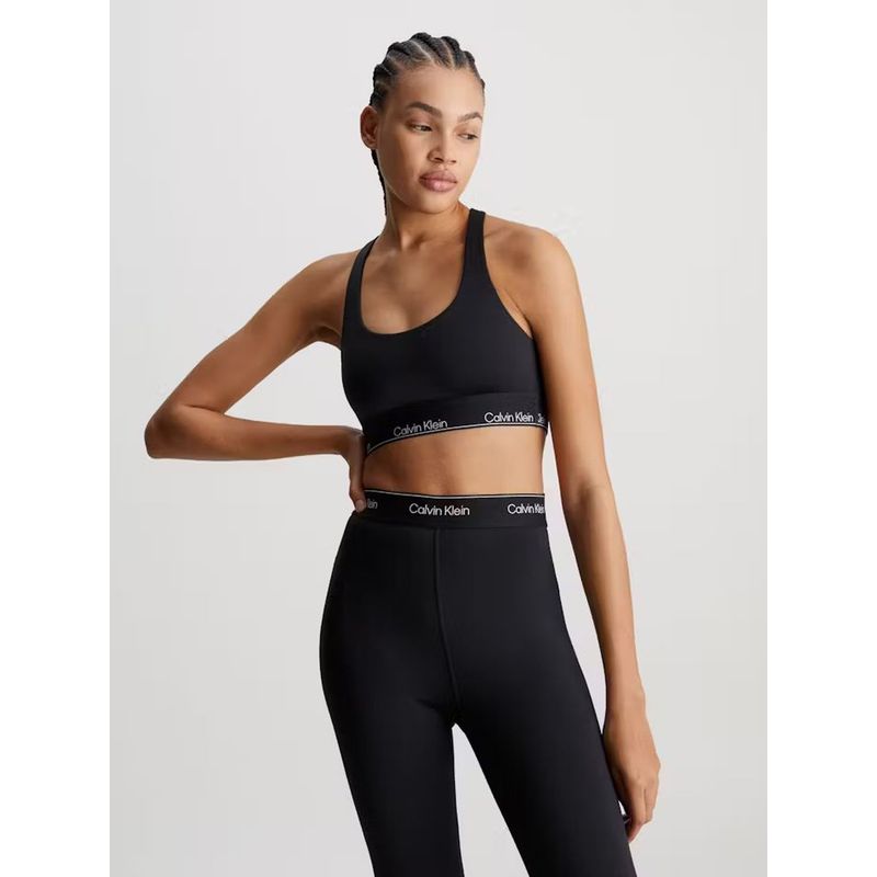 CALVIN KLEIN - Top Negro Deportivo De Medio Impacto Para Mujer Calvin Klein