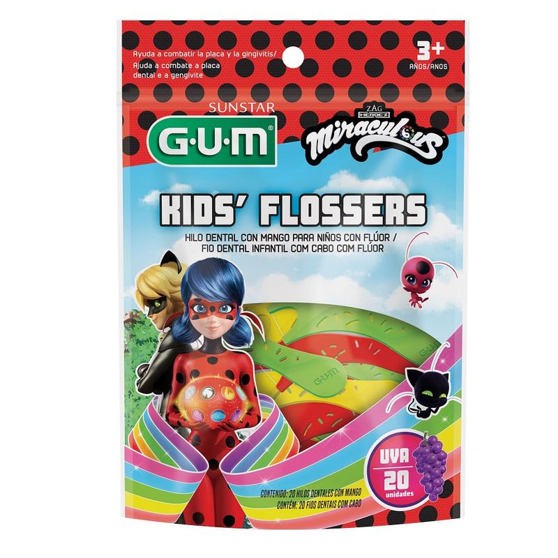 GUM - Kids Flossers Gum Ladybug X 20Und