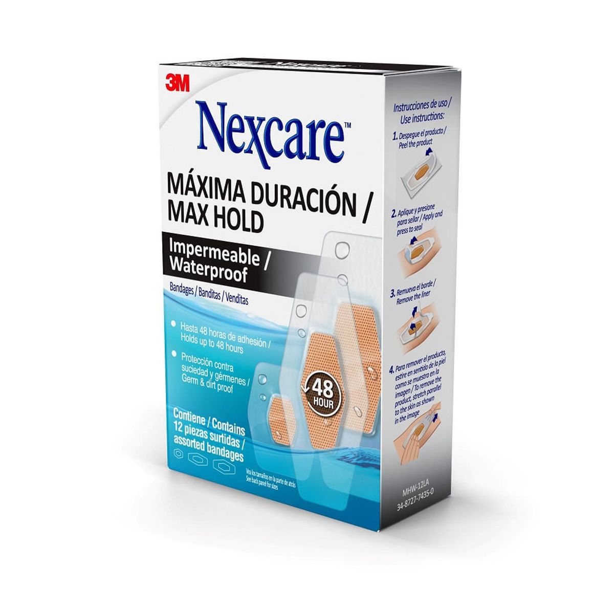 NEXCARE - Curas Surtidas Nexcare Impermeable X 12Und