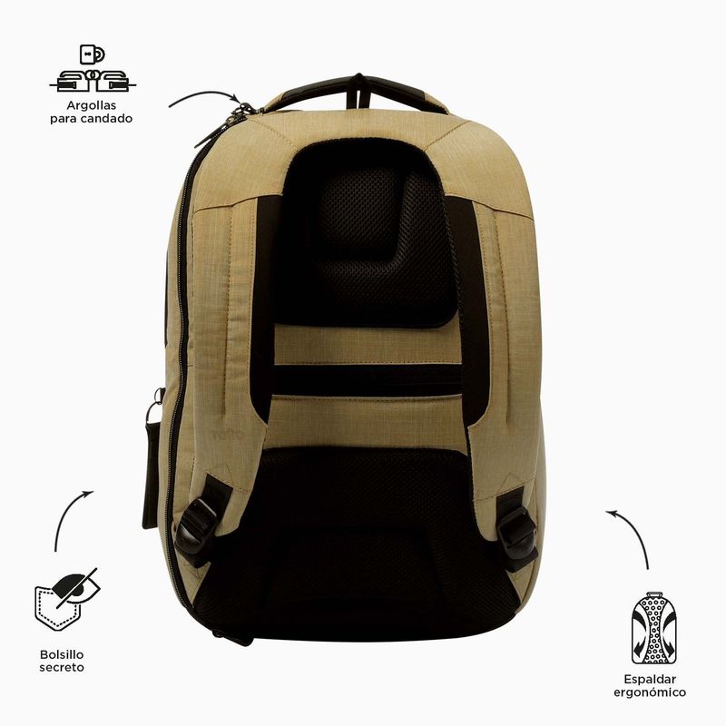 TOTTO - Morral Ejecutivo Porta PC 14" Hexa L Amarillo Hombre