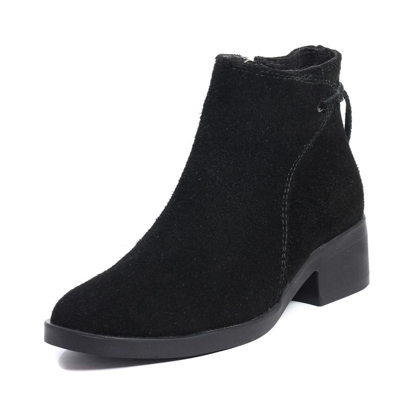 VIAR - Botines Cuero Carnaza Mujer VIAR Paulina Negro