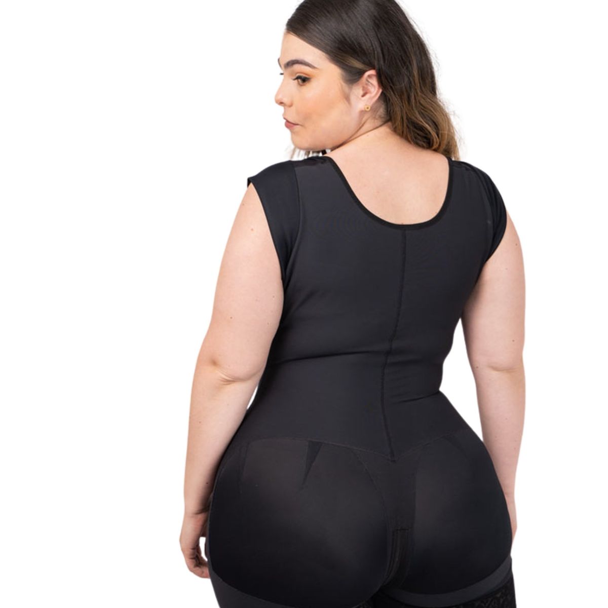 SAN ANGELO - Faja Corta post quirúrgica reloj de arena manga sisa ref V-028C