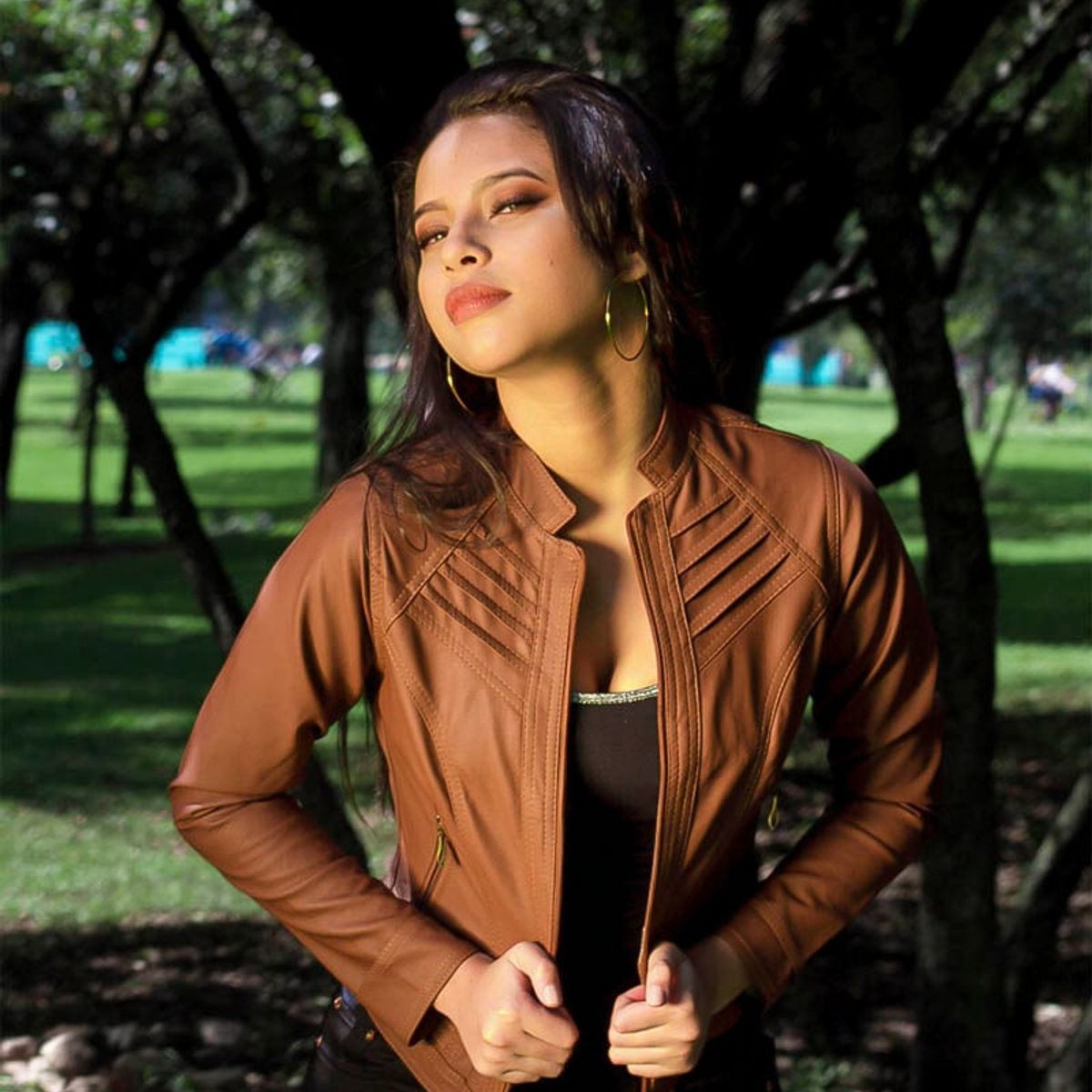 SYK - Chaqueta para mujer en cuero sintético garantizada 20off