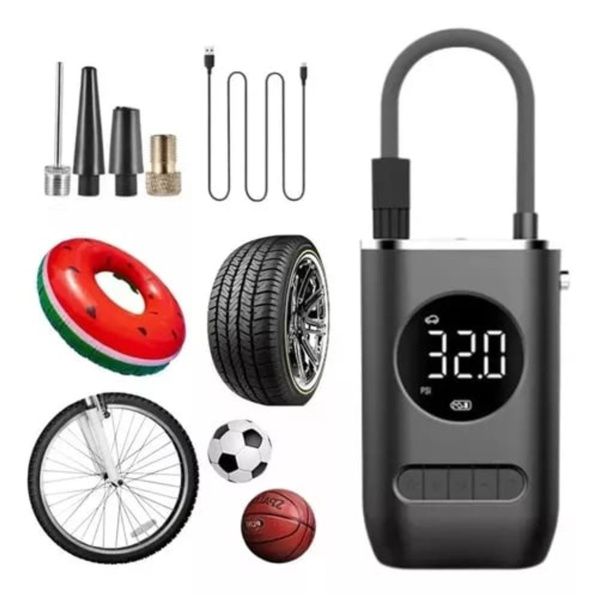 GENERICO - Inflador De Llantas Portable Compresor Carro Moto Car Pump
