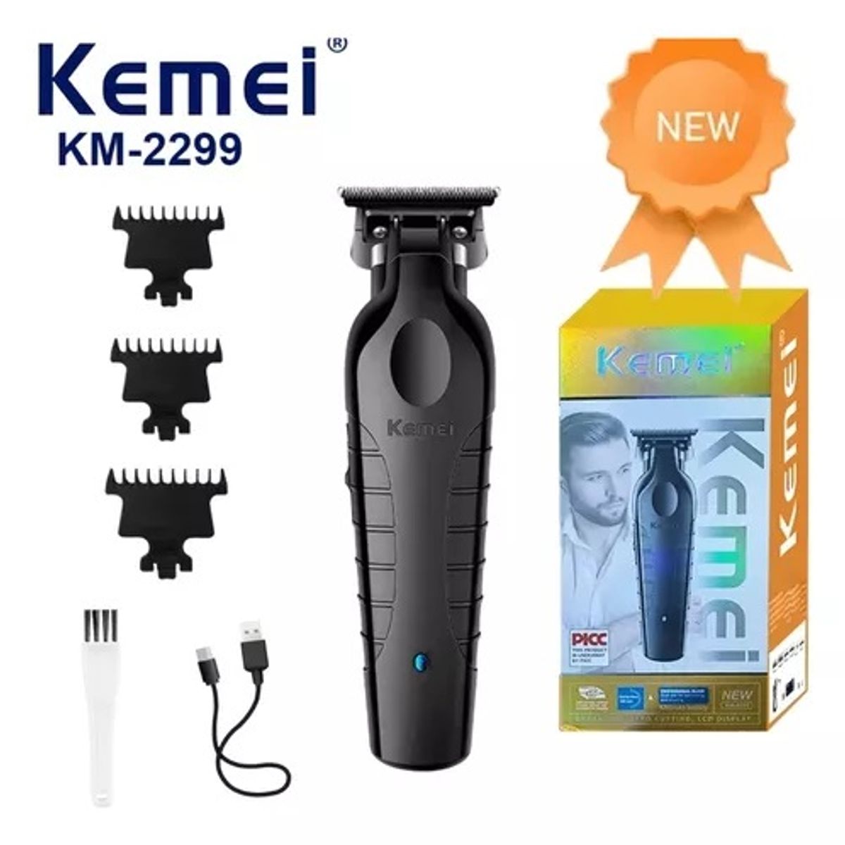 KEMEI - Cortadora De Pelo Kemei Patillera Barbera Km 2299