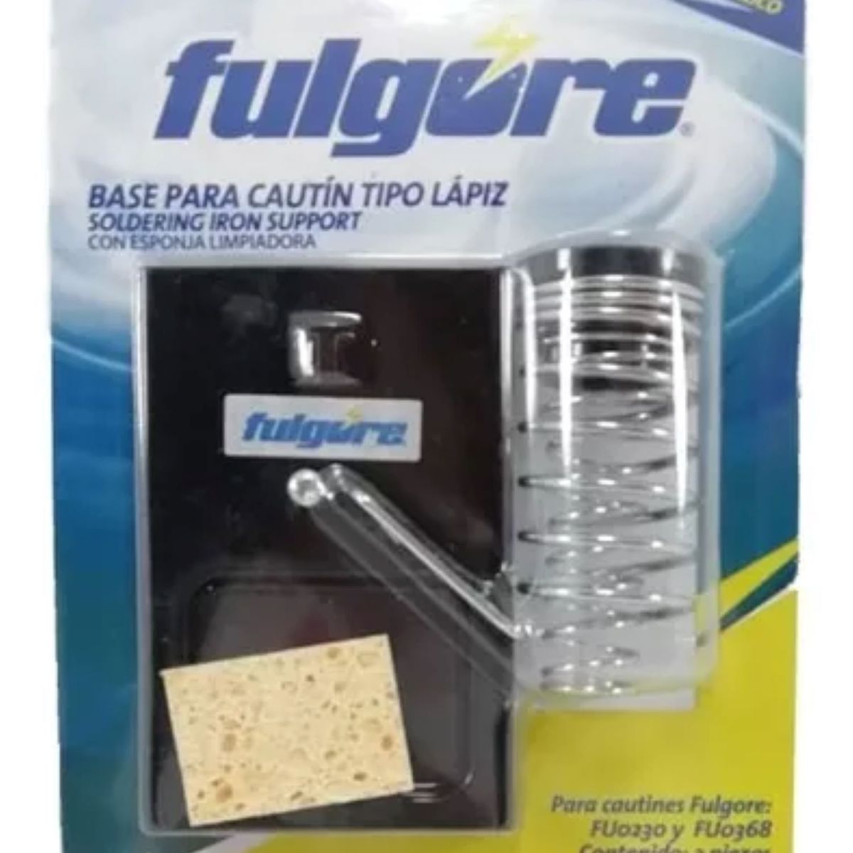FULGORE - Base Para Cautín Soporte Metálico Con Esponja Limpiadora