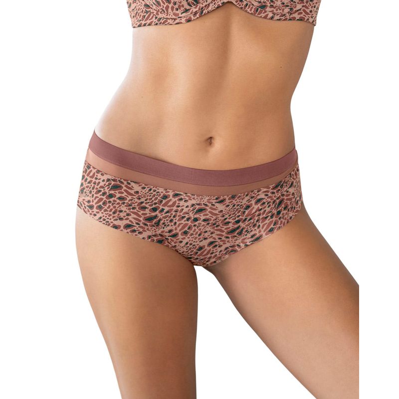 LEONISA - Leonisa Panty cachetero con franja transparente decorativa