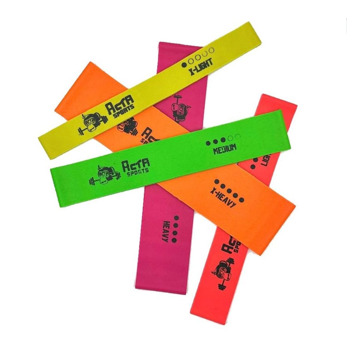 ACTA SPORTS - Bandas Elasticas Ejercicio Acta Sport 100% Caucho Natural-