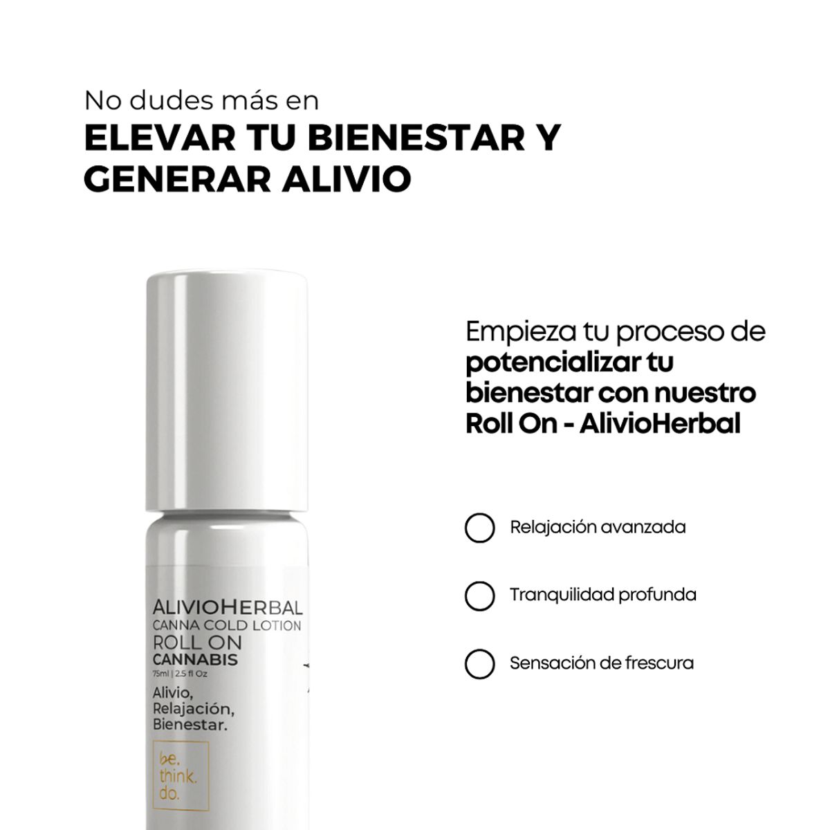 GENERICO - Roll On Cannabis Bethinkdo Cbd 10% X 75ml