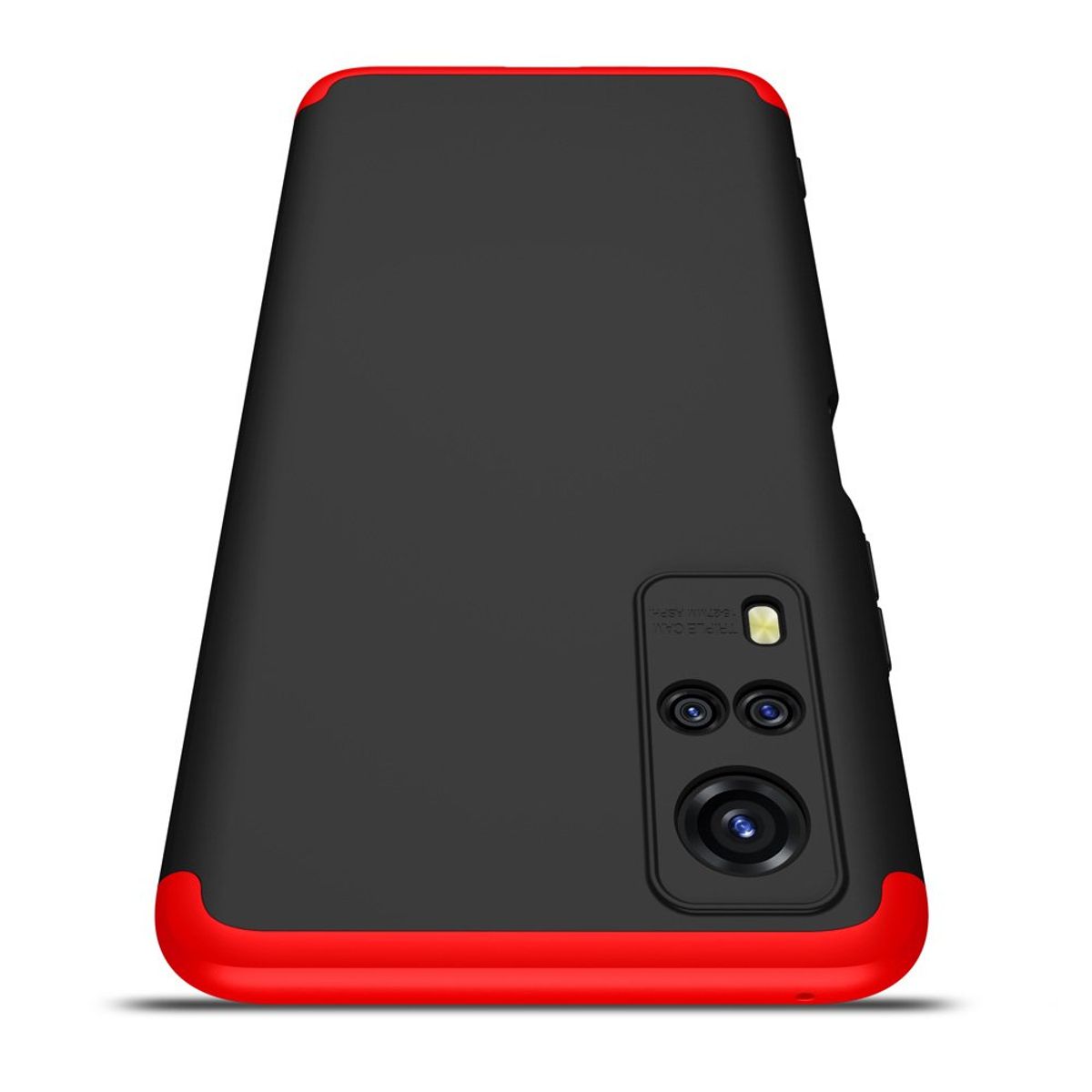 GENERICO - Funda Carcasa Estuche Protector Para Vivo Y51 Negro con Rojo