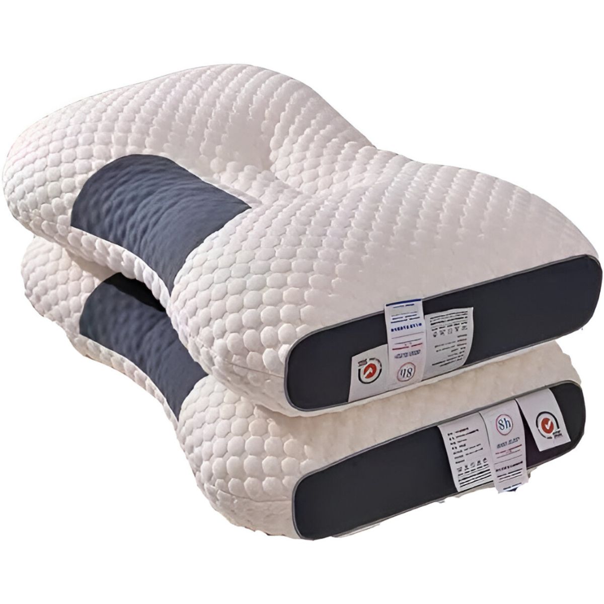 GENERICO - 2 Almohadas Cervical Aloe Vera Ergonomica Antialérgica 50x30cm