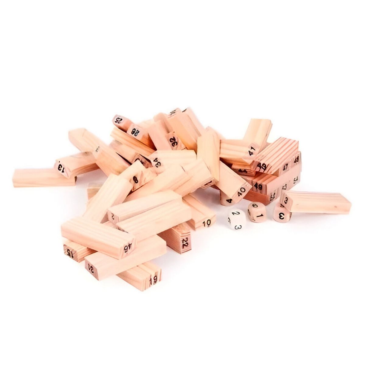 GENERICO - Jenga Torre Madera Grande Bloques 48pc Dados Juego Mesa