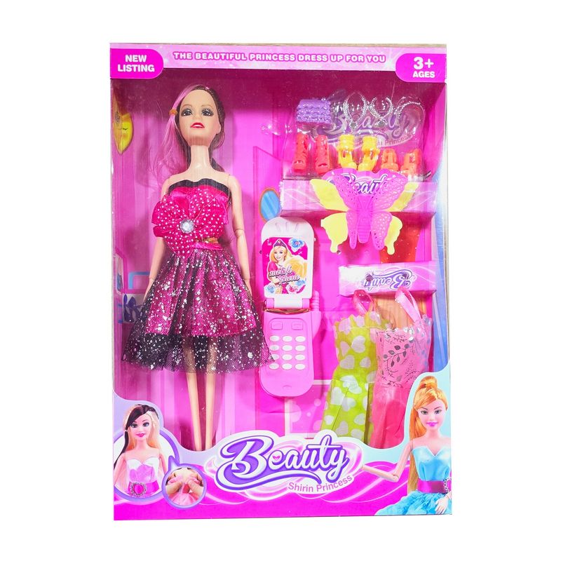 GENERICO - Muñeca Princesa Corona Zapato Juguete Niñas Vestidos