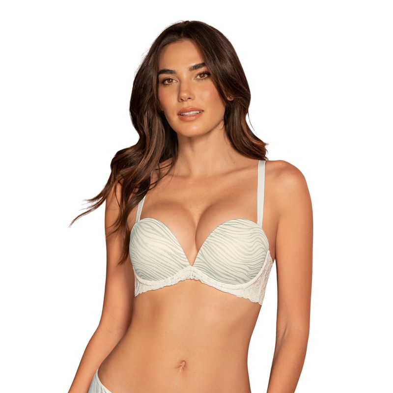 LEONISA - Leonisa Brasier triple realce efecto 3D escote profundo