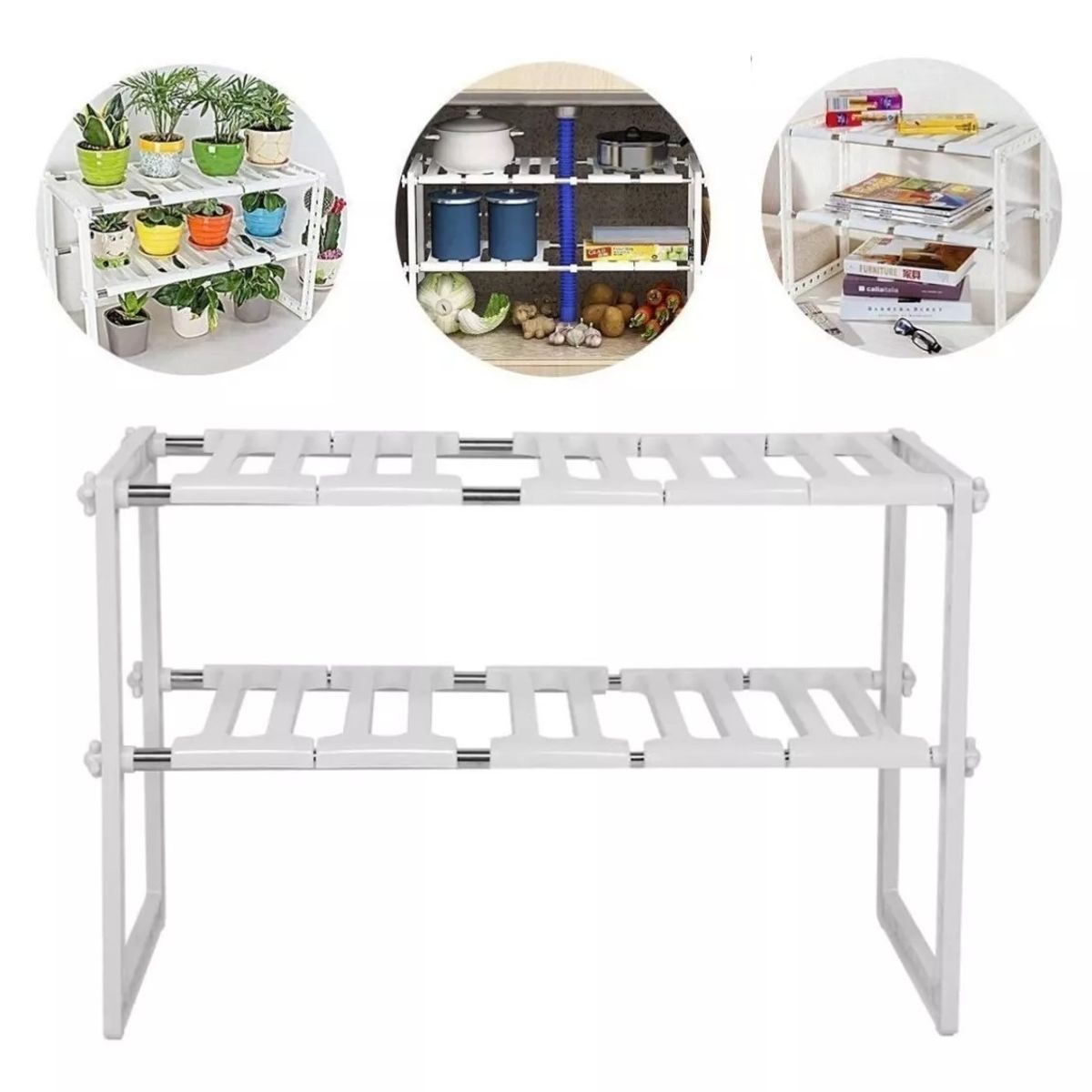 RACK PACK - Estante Organizador Rack Multiusos Ajustable Cocina Baño