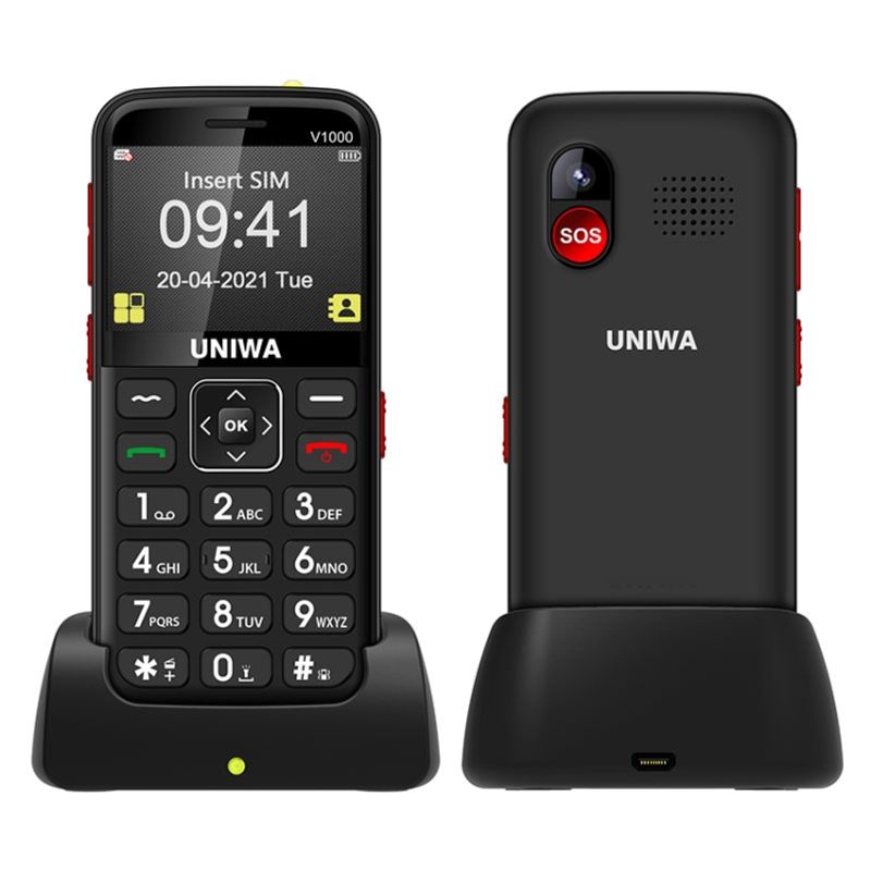 GENERAL - UNIWA V1000 4G Teléfono Móvil Simple 128MB Con SOS