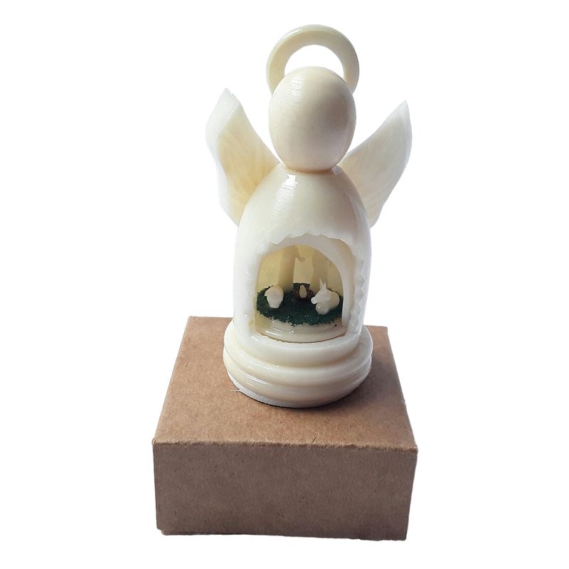 GENERICO - ANGELITO PESEBRE EN MINIATURA TALLADO A MANO SOBRE TAGUA