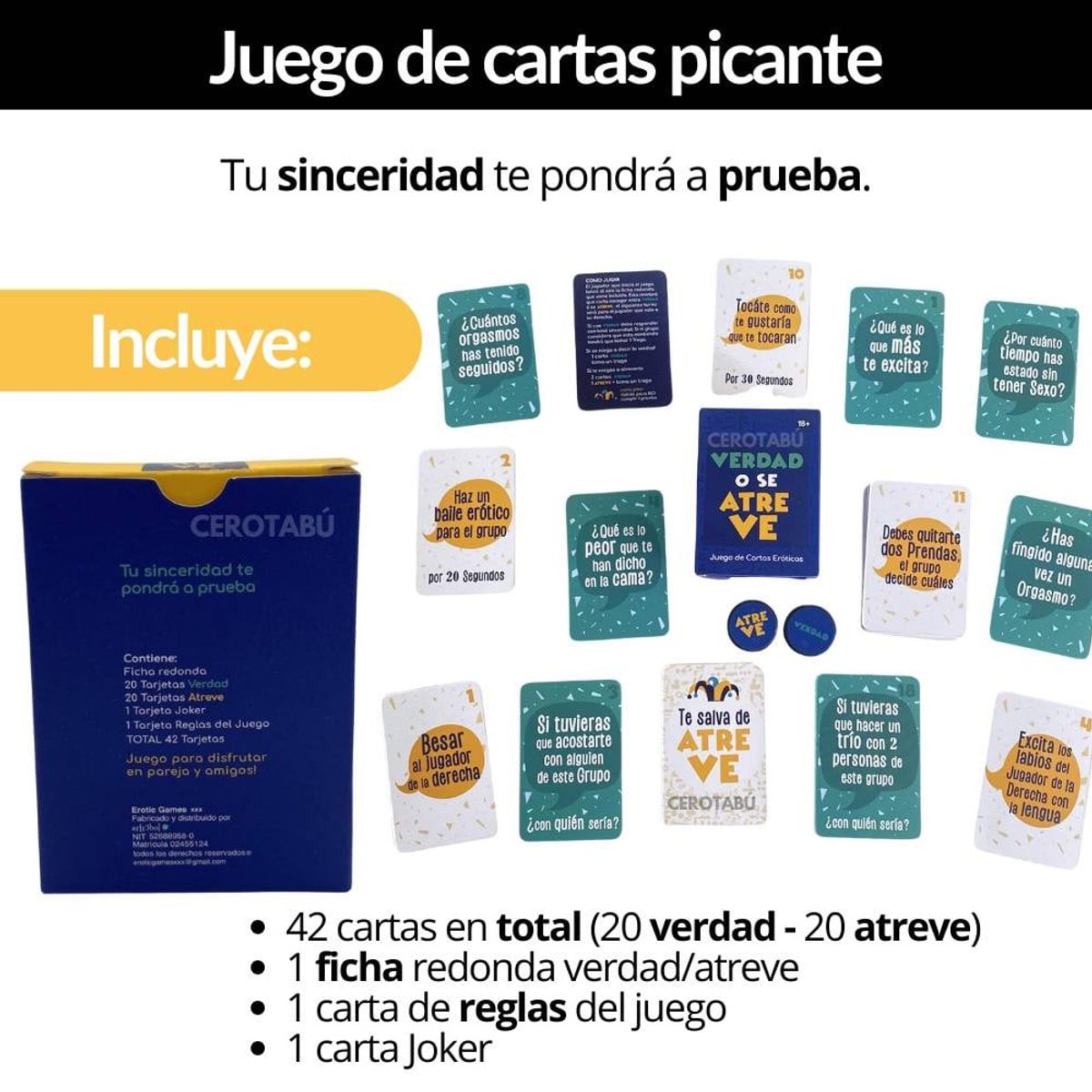 EROTIC - Juego De Mesa Erotico Verdad O Se Atreve Retos Sensuales-