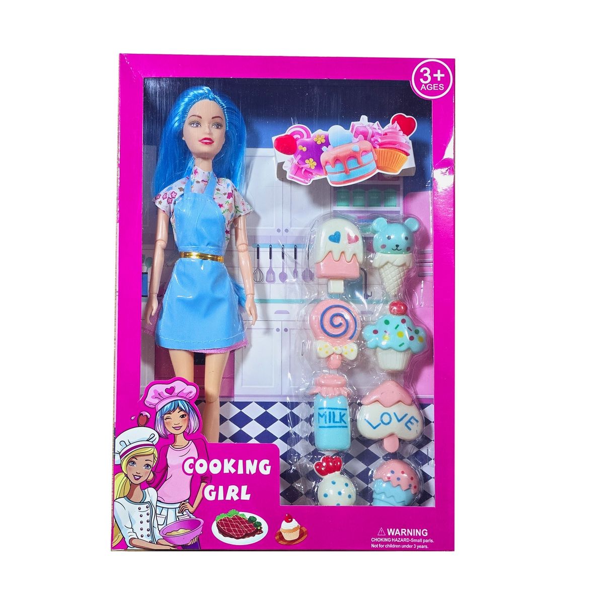 GENERICO - Muñeca Vestido Helados Dulce Accesorios Niñas Juguete Niñas