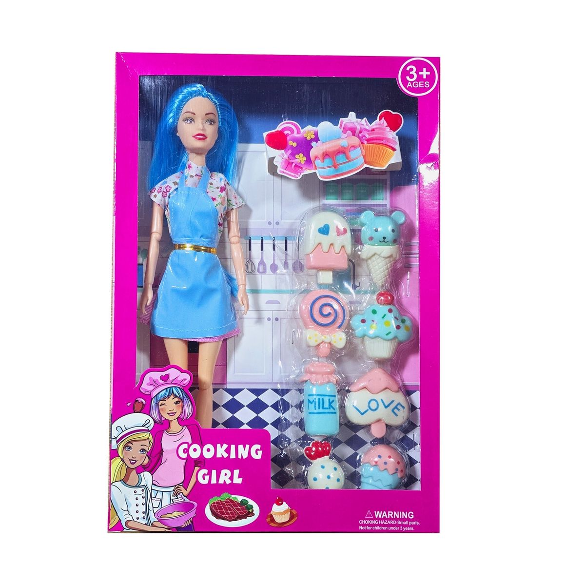 GENERICO - Muñeca Vestido Helados Dulce Accesorios Niñas Juguete Niñas