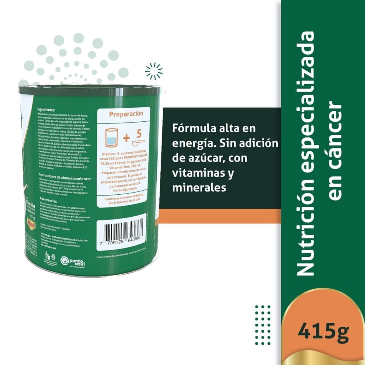 PROWHEY - Prowhey Oncare Plus Vainilla X 415gr