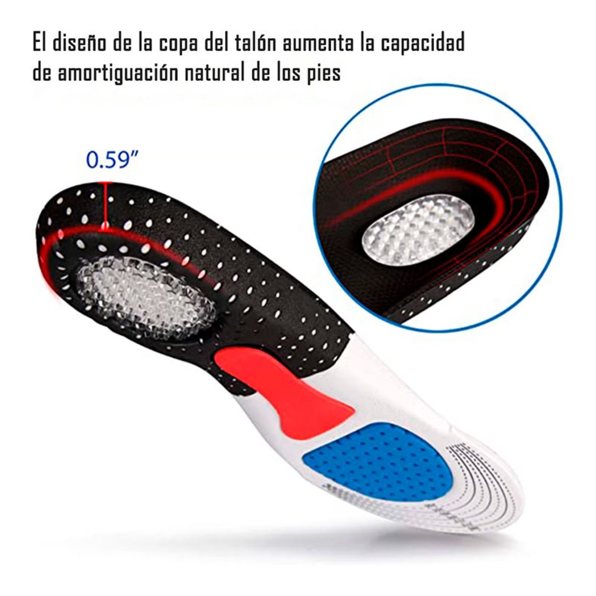GENERICO - Plantillas Ortopédicas Deportivas Transpirables Soporte Arco 35-40