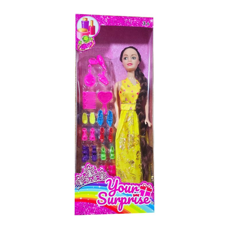 GENERICO - Muñeca Vestido Zapatos Accesorios Juguete Niñas