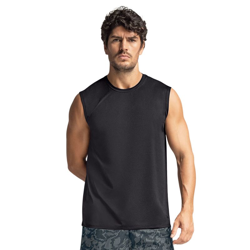 LEO - Leo Camiseta manga sisa deportiva y de secado rápido para hombre.