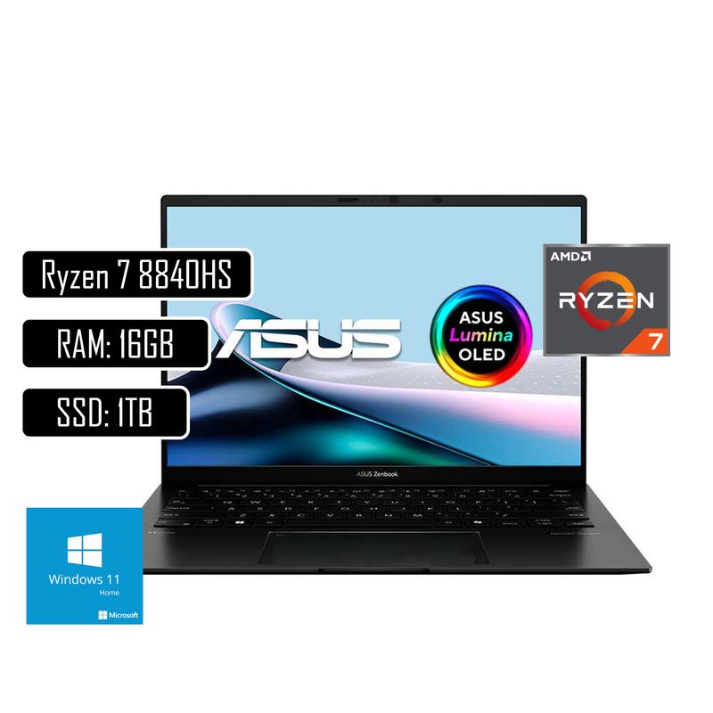 ASUS - Portatil ASUS Zenbook OLED 14" Pulgadas - AMD Ryzen 7 - RAM 16GB - SSD 1TB