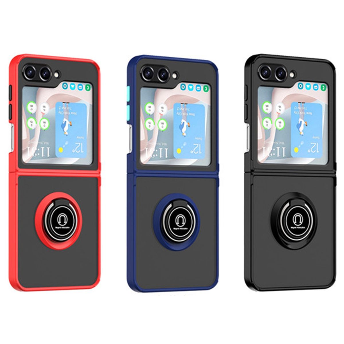 GENERICO - Funda Estuche Anti Golpes Mate Compatible Samsung Z Flip 6 Negro