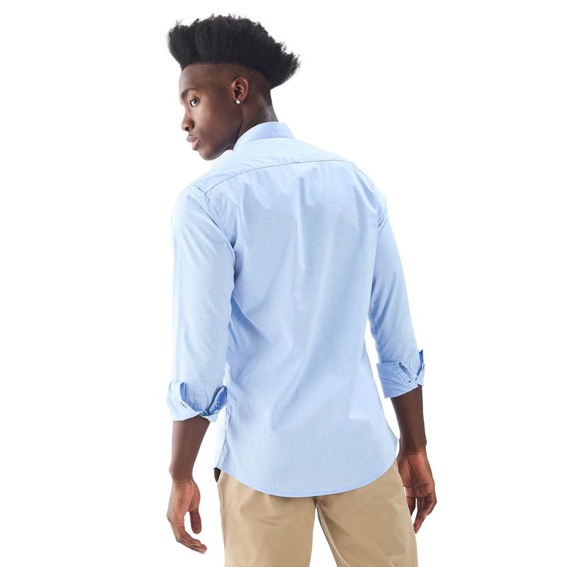LOS CABALLEROS - Camisa Los Caballeros Cuello Neru Azul Medio
