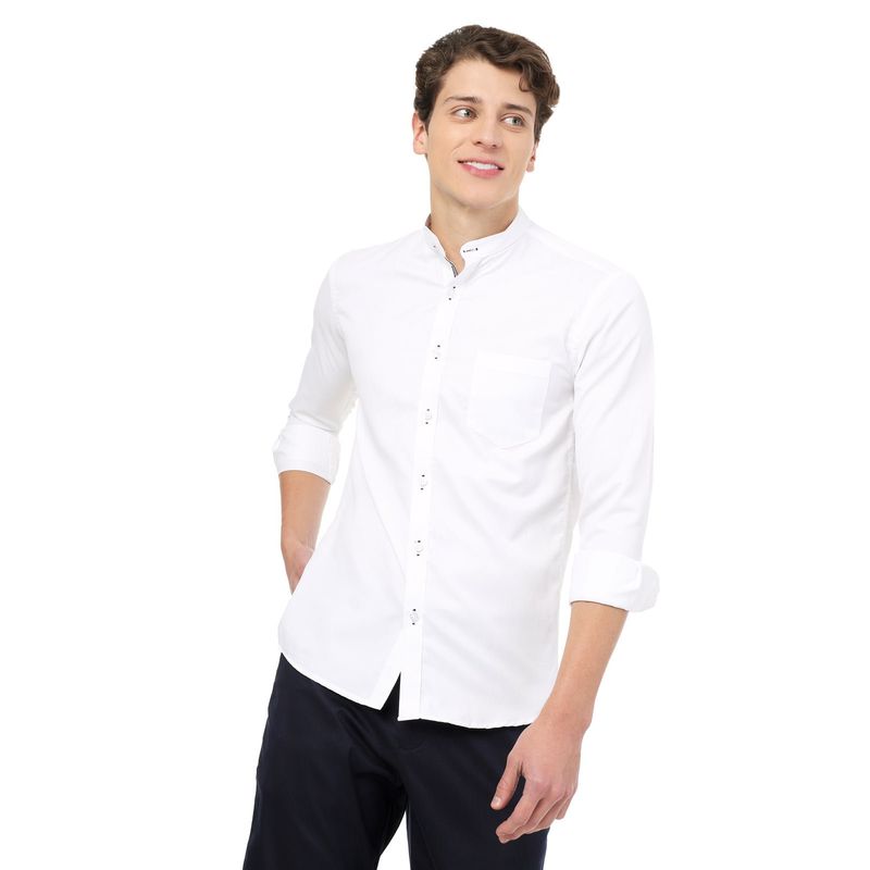 LOS CABALLEROS - Camisa Los Caballeros Cuello Neru Blanca