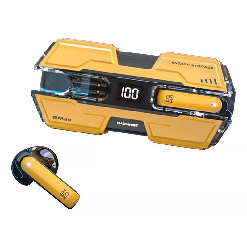 GENERICO - Audifono G20 Gamer Inalámbricos Bluetooth Mechanical Wind Hd Amarillo