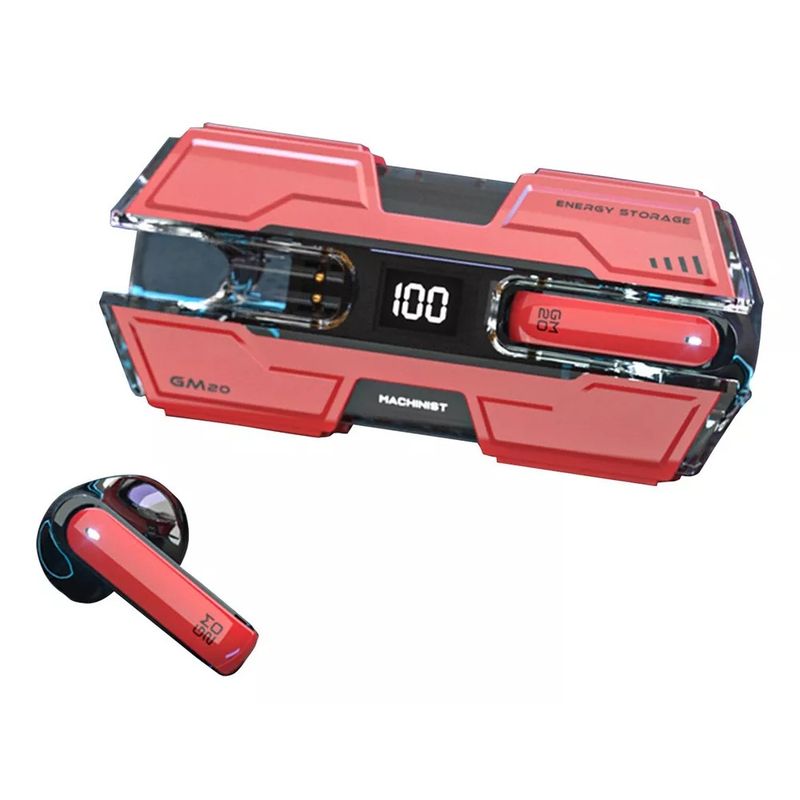 GENERICO - Audifono G20 Gamer Inalámbricos Bluetooth Mechanical Wind Hd Rojo