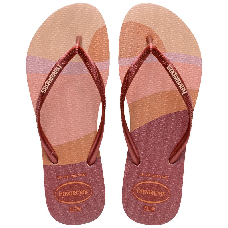 HAVAIANAS - Chanclas Sandalias Havaianas Slim Palette Glow Mix Mujer Coral