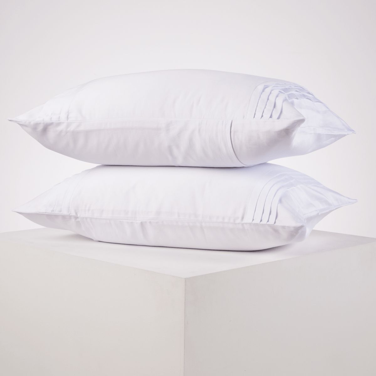 DISTRIHOGAR - Set X 2 Fundones Cairo 400 Hilos Blanco Marfil 48 X 90 Cm